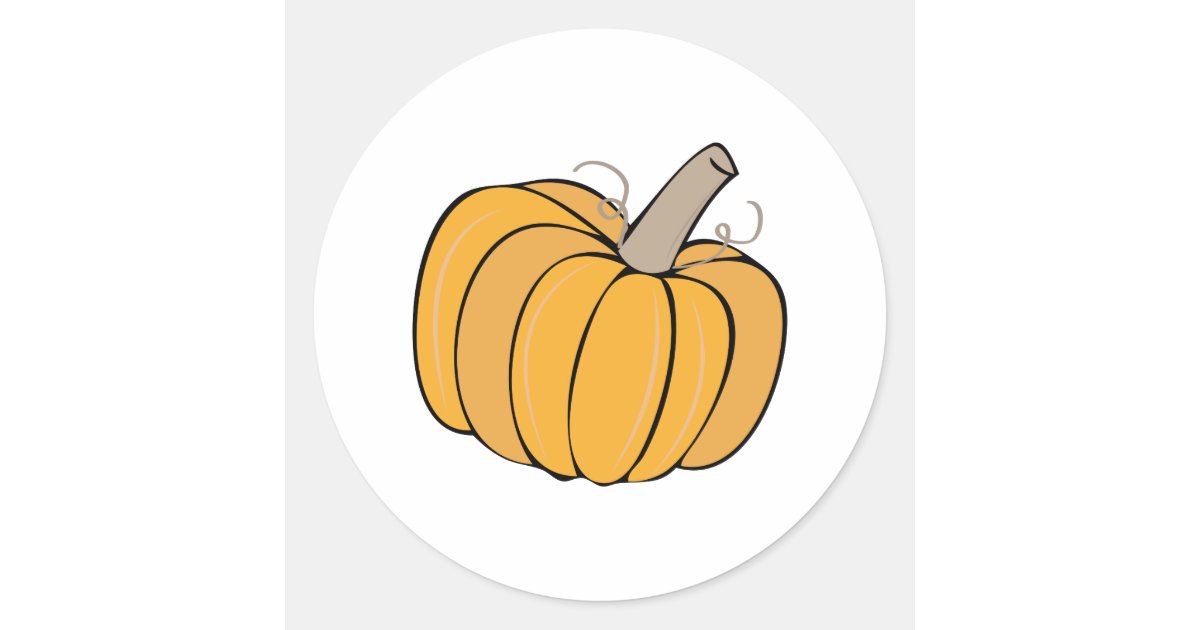 A Pumpkin Classic Round Sticker | Zazzle