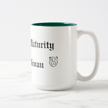 A Pun At Maturity Is Fully Groan Two-tone Coffee Mug by angelworks at Zazzle
