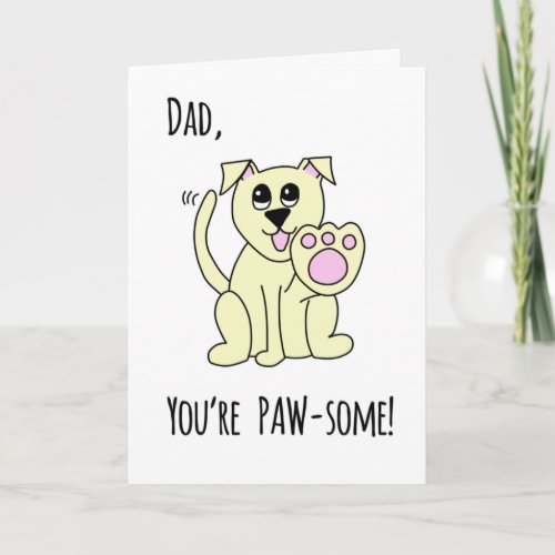 A Puppy Dog Fathers Day Card