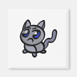 A Puppy with an Angry Face for Cat Lovers Magnet
