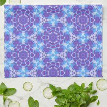 A Purple And Blue Tie Dye Pattern Kitchen Towel by angelandspot at Zazzle
