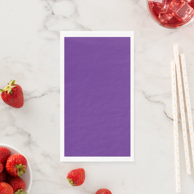 a purple background with a paper guest towels (Insitu)