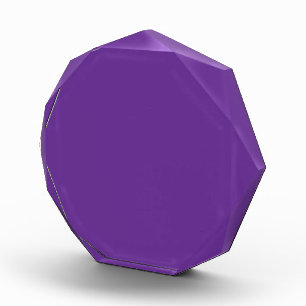 a purple background with a white border acrylic award