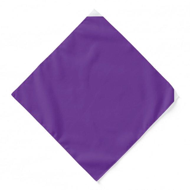a purple background with a white border bandana (Front)
