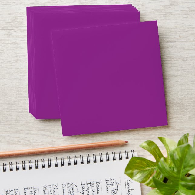 a purple background with a white border envelope (Stacked)