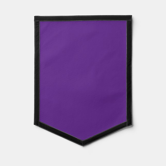 a purple background with a white border pennant (Front)