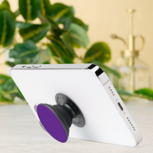 a purple background with a white border PopSocket