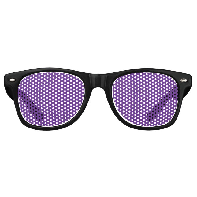 a purple background with a white border retro sunglasses (Front)