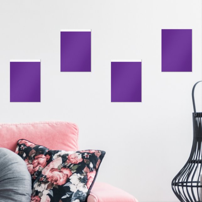 a purple background with a white border wall art sets (Livingroom)