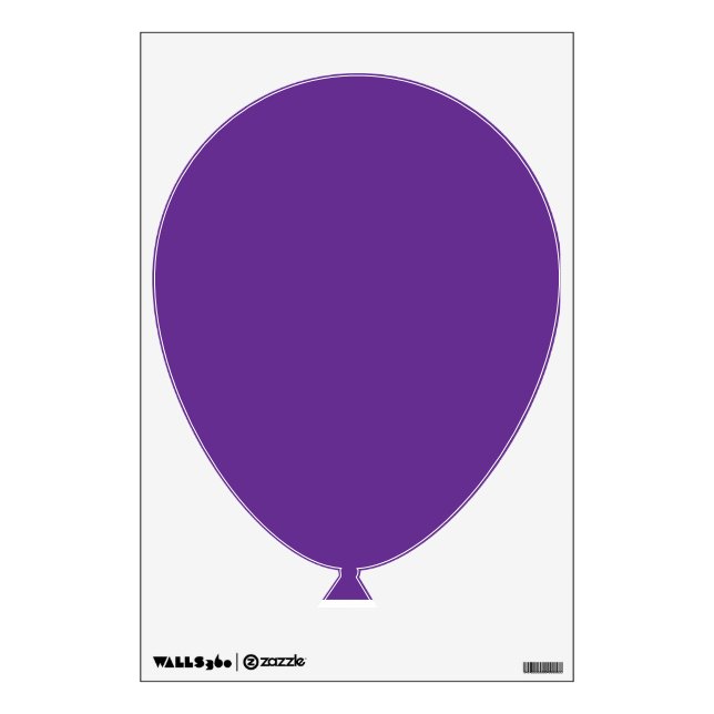 a purple background with a white border wall decal (Front)