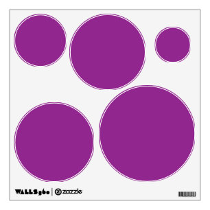 a purple background with a white border wall decal