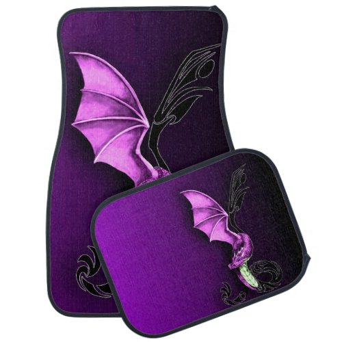 A Purple Dragon Car Floor Mat