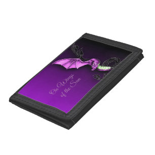 A Purple Dragon Tri-fold Wallet