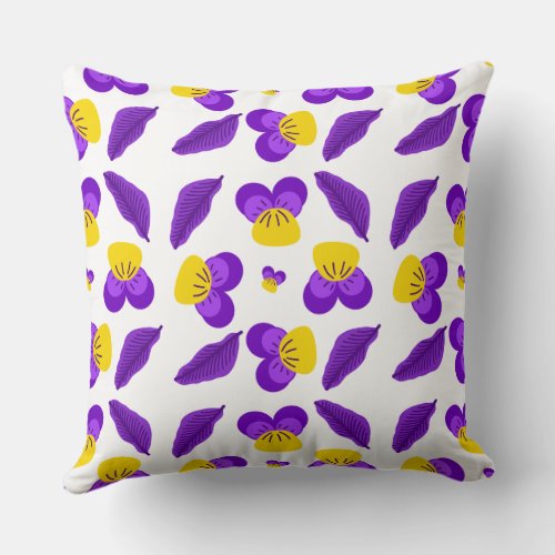 a purple flower throw pillow