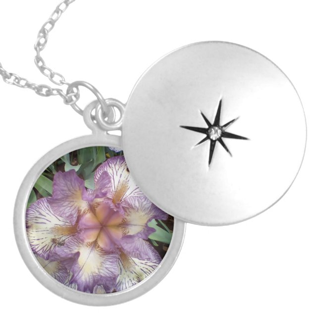 A Purple Iris Locket Necklace (Front)
