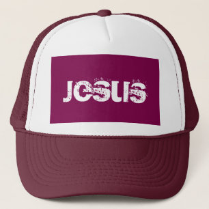 A Purple Jesus Trucker Hat