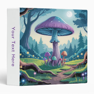 A Purple Mushroom 3 Ring Binder