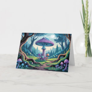 A Purple Mushroom Card