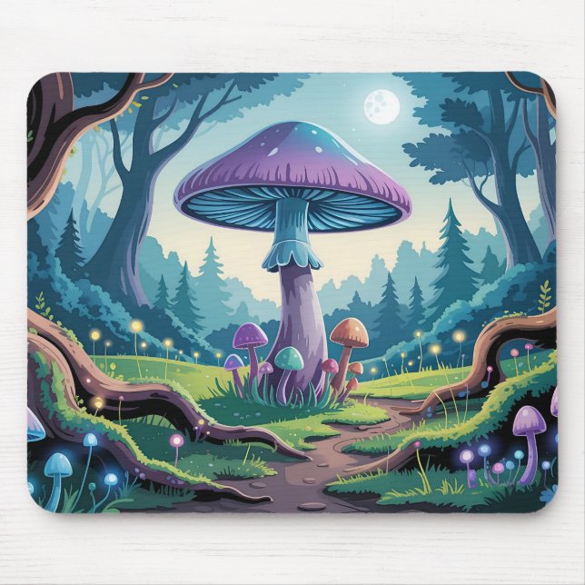 A Purple Mushroom Mouse Pad (Front)