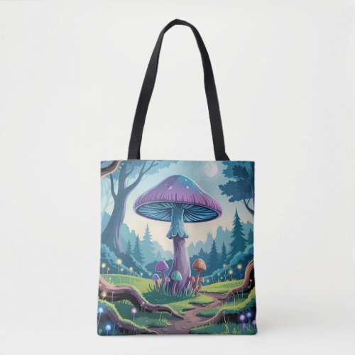 A Purple Mushroom Tote Bag