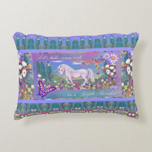 A purple Paradise Accent Pillow