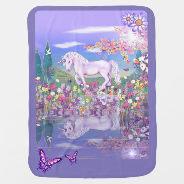 A purple paradise Baby Blanket (Front)