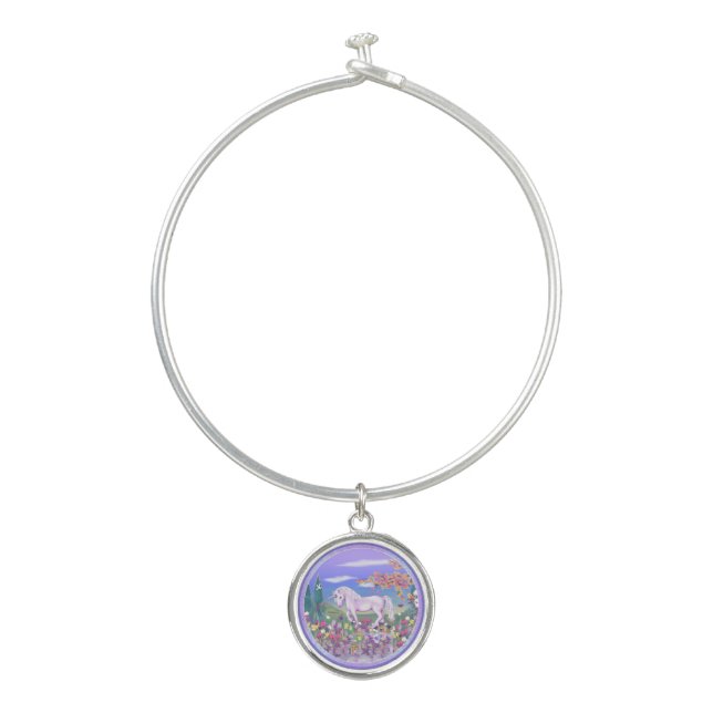 A purple paradise bangle bracelet (Front)