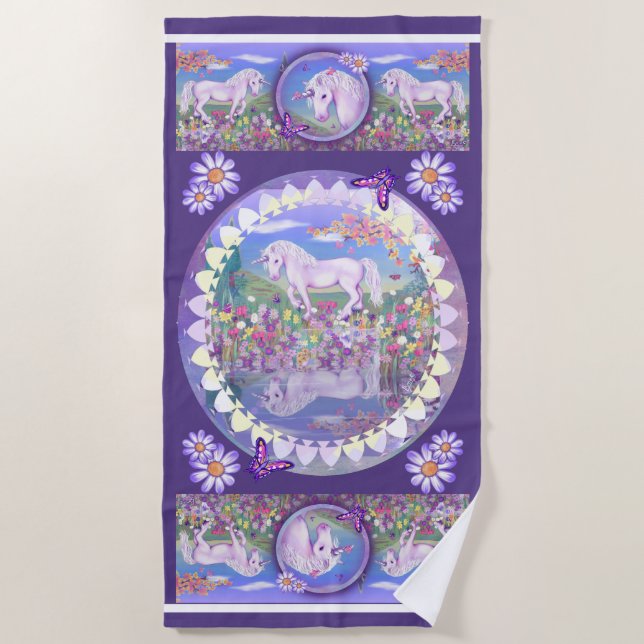 A Purple Paradise Beach Towel (Front)