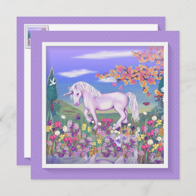 A Purple Paradise blank card (Front/Back)