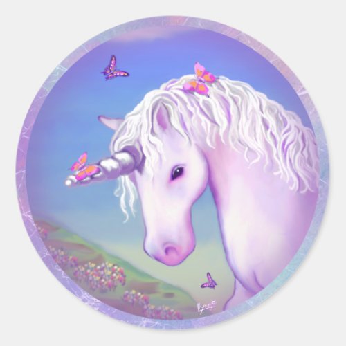 A Purple Paradise Classic Round Sticker