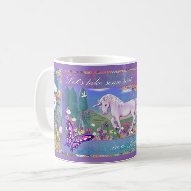 A Purple Paradise Coffee Mug (Front Left)