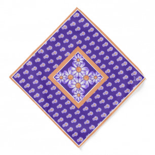 A purple paradise daisy/butterfly bandana