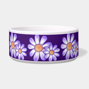 A purple paradise daisy/butterfly bowl