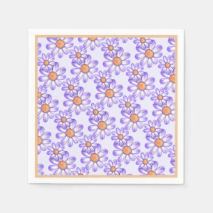 A purple paradise daisy/butterfly napkins