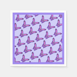 A purple paradise daisy/butterfly napkins