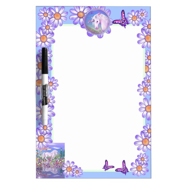 A purple paradise dry erase board (Front)