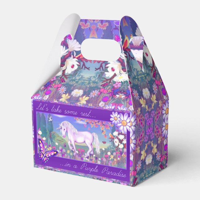 A Purple paradise Favor Box (Front Side)