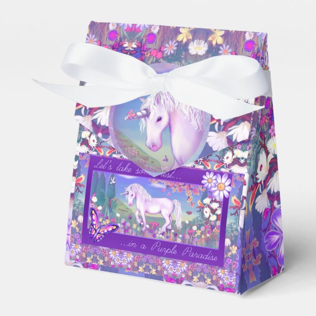 A Purple paradise Favor Box (Front Side)