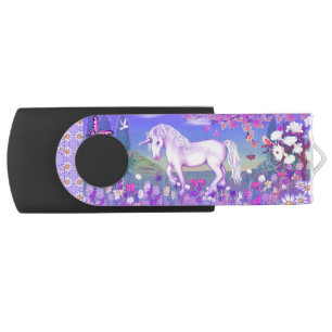 A purple Paradise Flash Drive