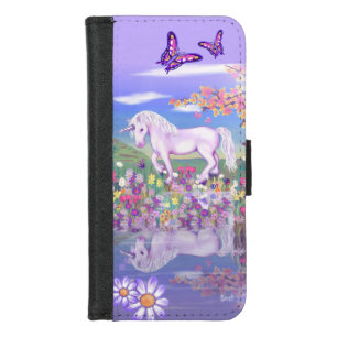 A purple Paradise iPhone 8/7 Wallet Case