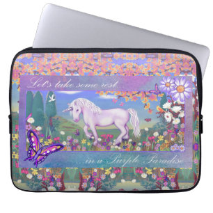 A purple paradise laptop sleeve