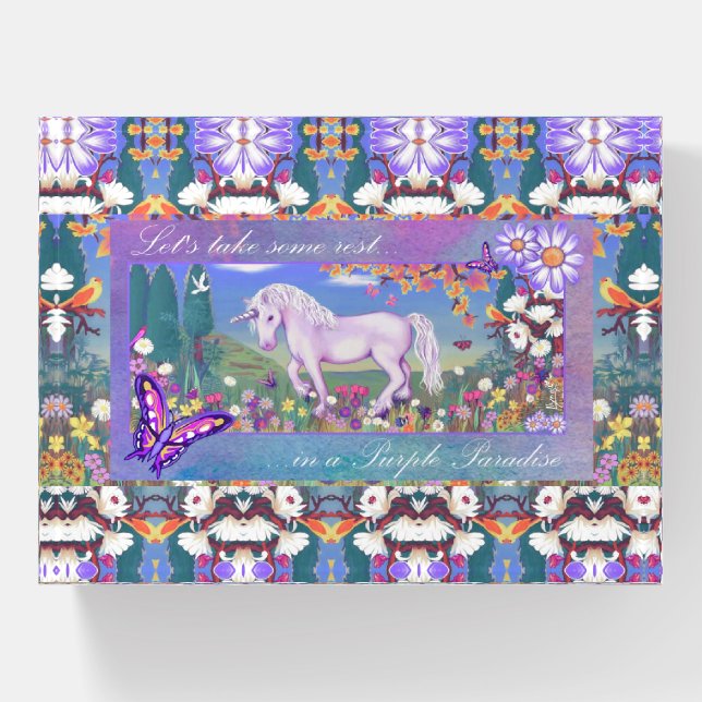 A Purple Paradise Paperweight (Front)
