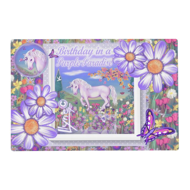 a purple paradise placemat (Front)