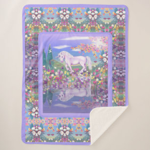 A purple Paradise Sherpa Blanket