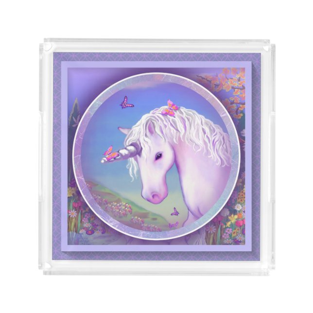 a purple paradise & snow acrylic tray (Front)