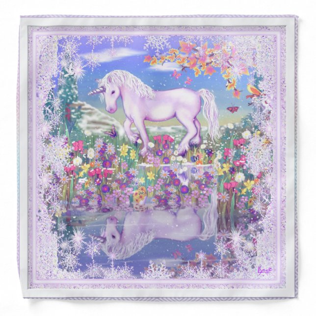 A purple paradise & snow bandana (Front)