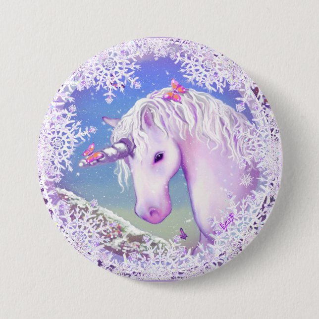 A purple paradise & snow button (Front)
