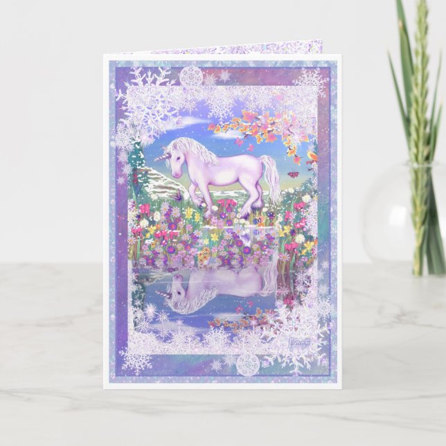 A purple paradise & snow card (Front)