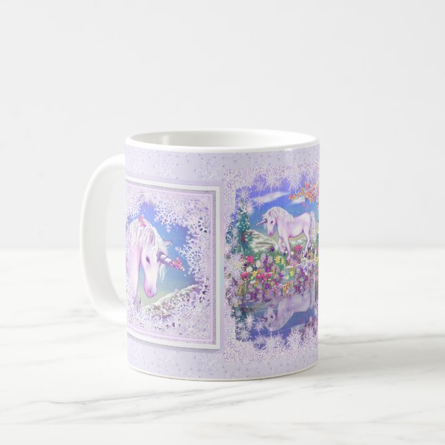 a purple paradise & snow coffee mug (Front Left)