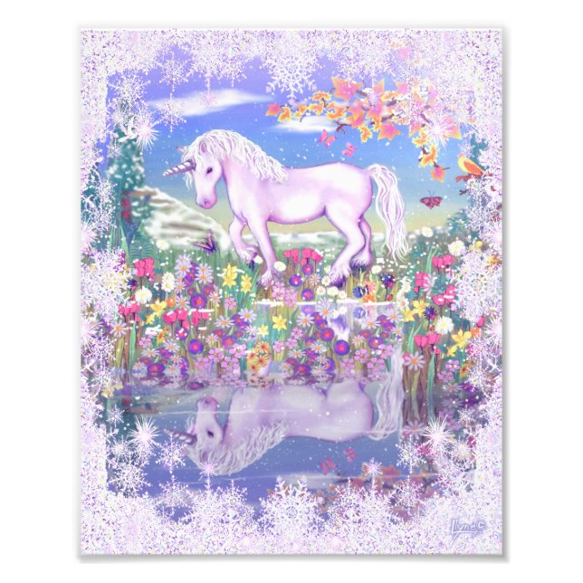 a purple paradise & snow photo print (Front)